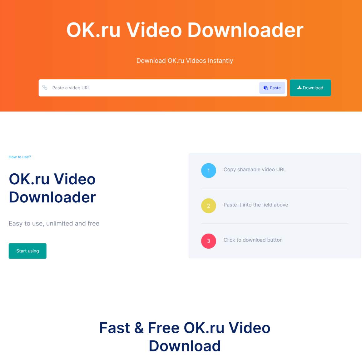 OK.ru Video Downloader Online | HD Quality | SnapInsta